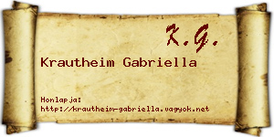 Krautheim Gabriella névjegykártya