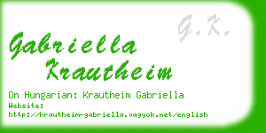 gabriella krautheim business card